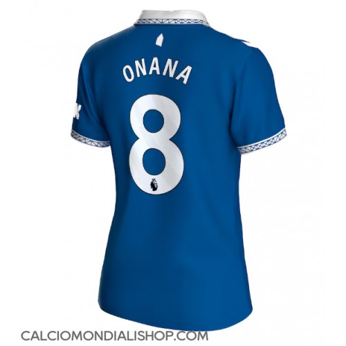 Maglie da calcio Everton Amadou Onana #8 Prima Maglia Femminile 2023-24 Manica Corta